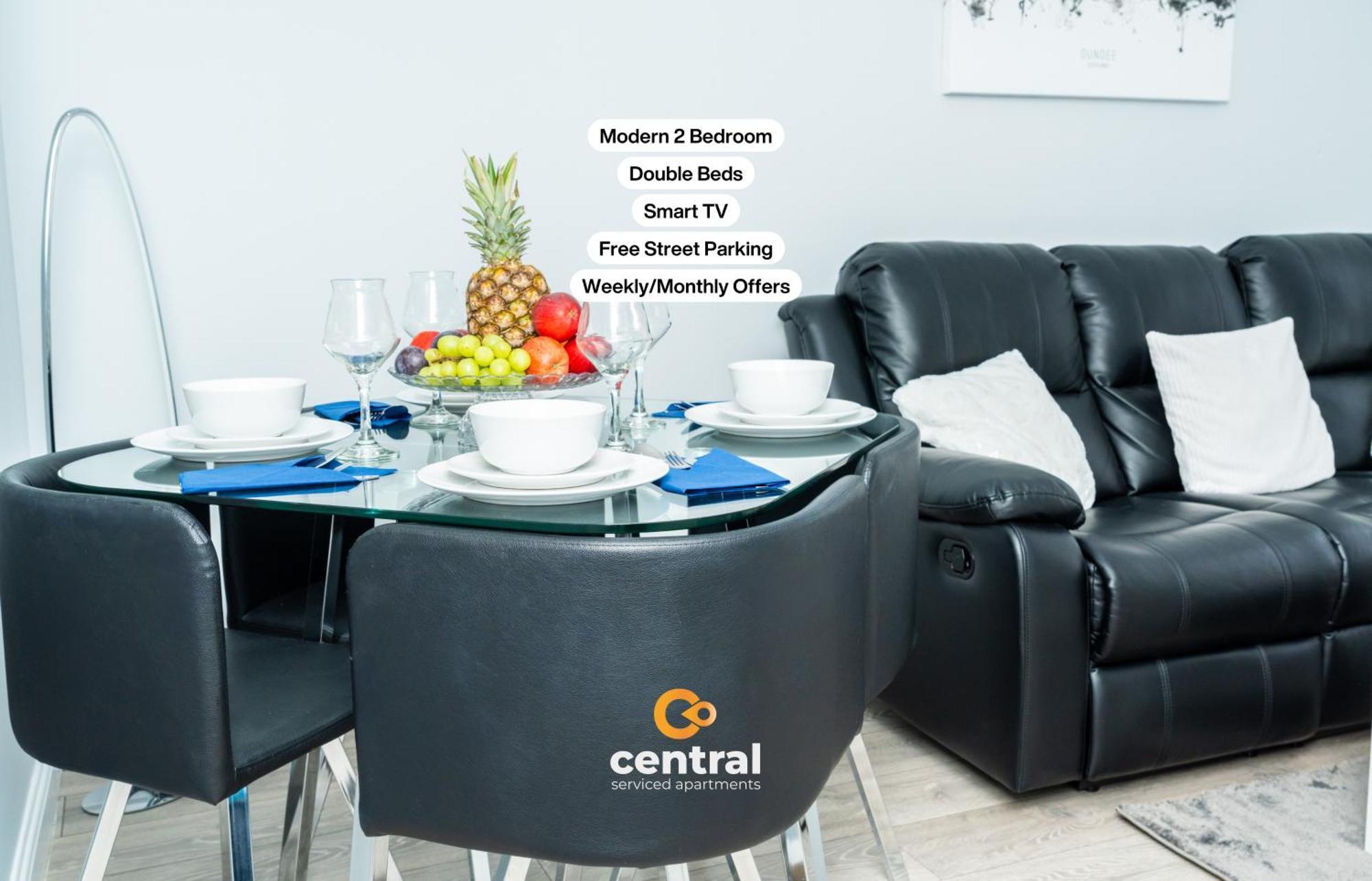 Central Serviced Apartments - 2 Bedroom - Ground Floor - Monthly & Weekly Bookings Welcome - Free Street Parking - 2 Double Beds - Wifi - Smart Tvs In Rooms - Fully Equipped - Heating 24-7 - Contractor & Short Stay Favourite Dundee Exteriér fotografie